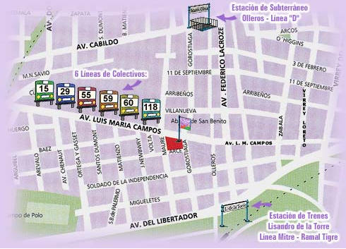 Mapa Barrio de Belgrano, El Solar de la Abada