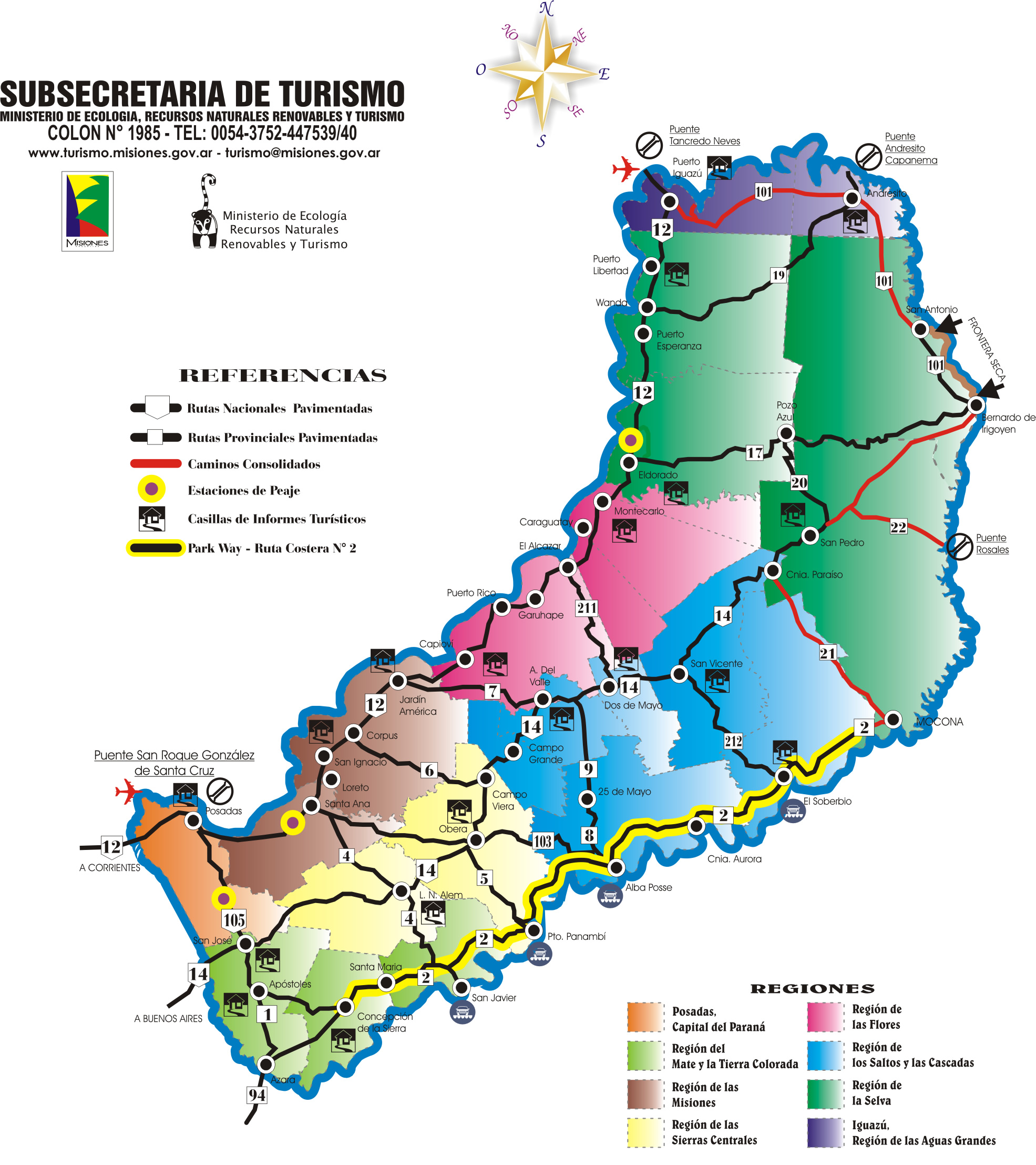 Mapa Turismo en Misiones 